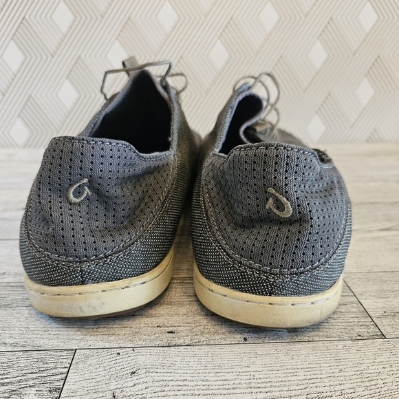 Olukai Nohea Moku Mens Size 12 Charcoal/Clay Textile Slip On Boat Shoes - Picture 5 of 8